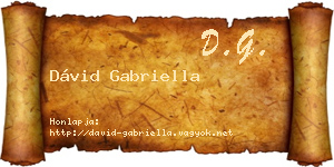 Dávid Gabriella névjegykártya