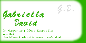 gabriella david business card