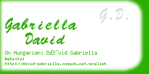 gabriella david business card